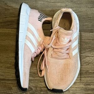 Adidas Pink and White Sneakers